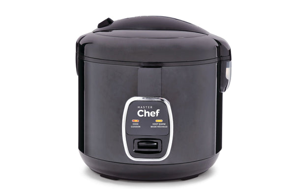 One-Touch Non-Stick Rice Cooker & Steamer, Black, 20 Cups Q8U5