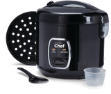 One-Touch Non-Stick Rice Cooker & Steamer, Black, 20 Cups Q8U5 - product image 3