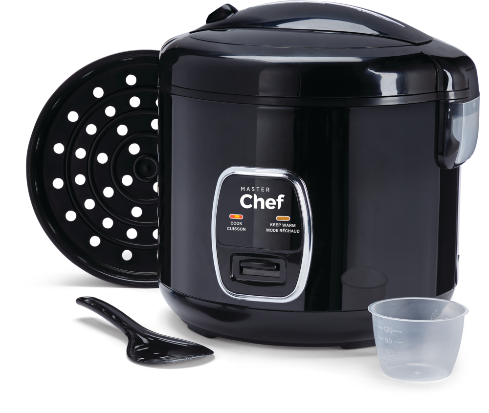 One-Touch Non-Stick Rice Cooker & Steamer, Black, 20 Cups Q8U5 - product image 3
