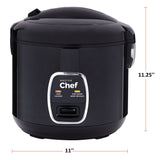 One-Touch Non-Stick Rice Cooker & Steamer, Black, 20 Cups Q8U5 - product image 6
