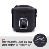 One-Touch Non-Stick Rice Cooker & Steamer, Black, 20 Cups Q8U5 - product image 8