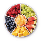 Round Airtight Snackle Box, 6 Compartments, White O0J3 - product image 1