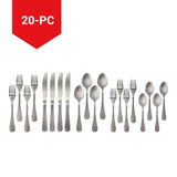 Round Stainless Steel Flatware Set, Serves 4, 20-pc O2J6 - product image 1