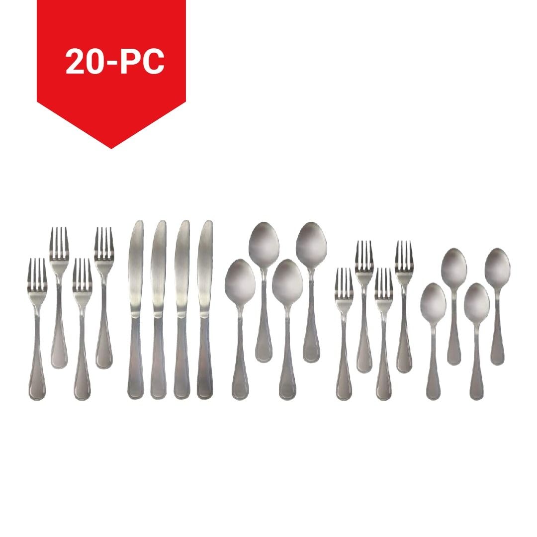 Round Stainless Steel Flatware Set, Serves 4, 20-pc O2J6 - product image 1
