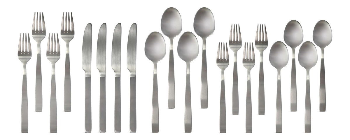Stainless Steel Flatware Set, Serves 4, 20-pc P0K7 - product image 1