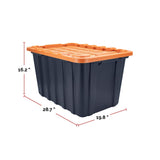 102-L Heavy-Duty Orange/Black Storage Tote E1V2 - product image 5