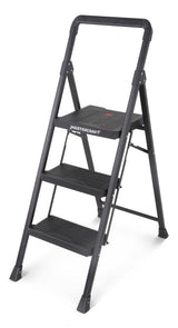 3-Step Metal/Plastic Folding Step Stool, 250-lb, 3.9 ft Y3U8 - product image 1