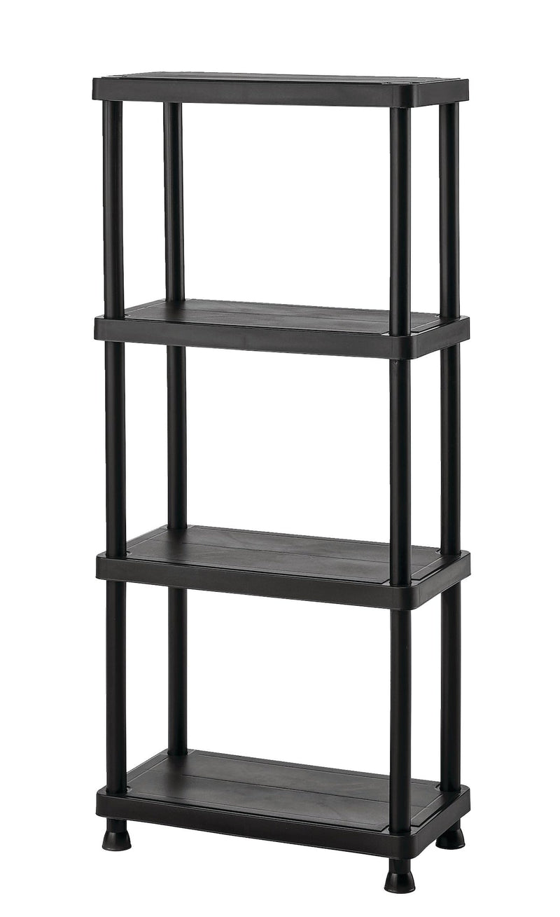 4-Shelf Resin/ Plastic Storage Rack/ Shelving Unit, 23 x 12 x 52-in T7K1