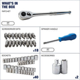 Mechanic's Tool Set with Case, Nickel-Plated, SAE/Metric, 62-pc A0X4 - product image 7