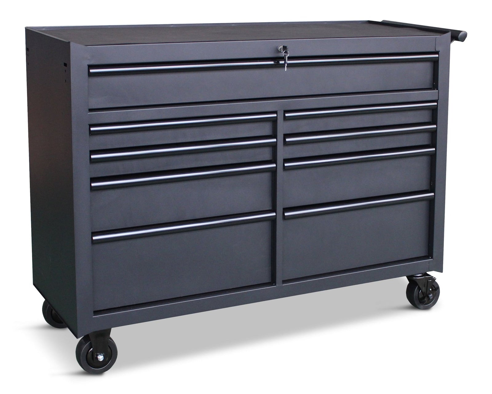 Rolling Tool Storage Cabinet with 9 Drawers, Black, 52-in Z7P0 - product image 1