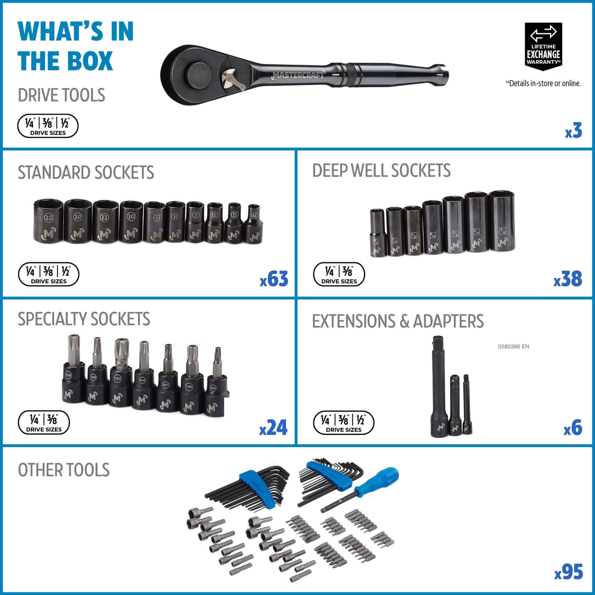 Socket Set, 229-pc, SAE / Metric, CRV, Black Steel Finish E2V4 - product image 6