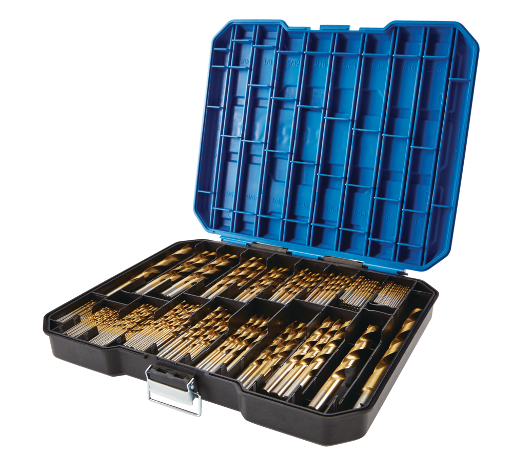 Titanium Drill Bit Set for Wood, Metal, Plastic, 230-pc E2T9 - product image 1