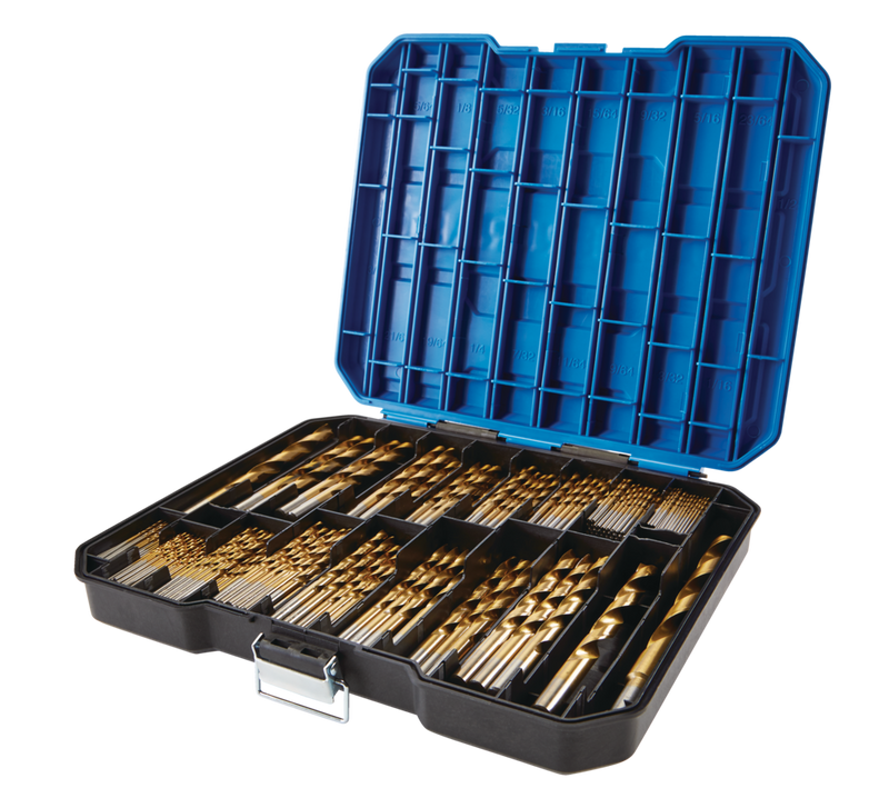 Titanium Drill Bit Set for Wood, Metal, Plastic, 230-pc E2T9
