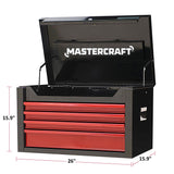 Tool Chest with 4 Drawers, Black & Red, 26-in A5Z1 - product image 3