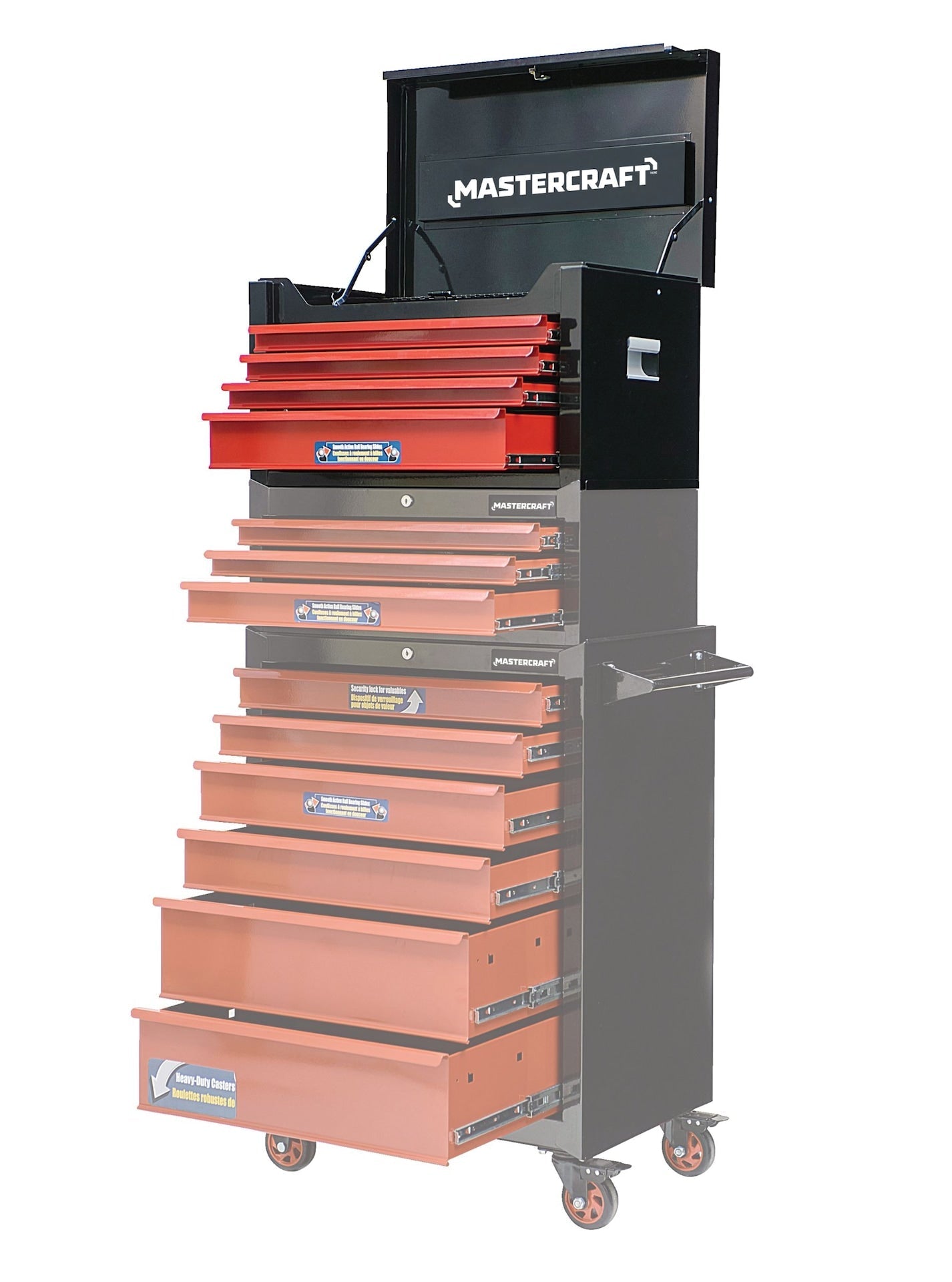 Tool Chest with 4 Drawers, Black & Red, 26-in A5Z1 - product image 6