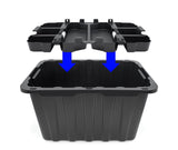 Tote Insert Tray with Carry Handle, Black, 2-pk M1R6 - product image 3
