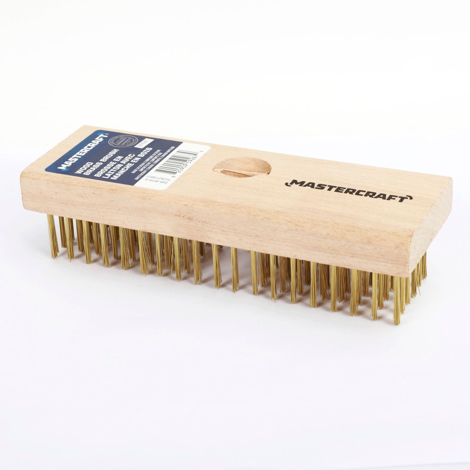 Wood & Brass Wire Block Brush Cleans/Removes Paint, Rust & Dirt From Metal R2Q5 - product image 1