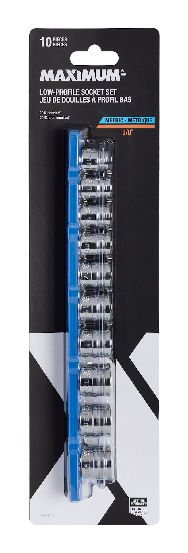 10 Piece 3/8" Drive Low Profile Socket Rail V2X2 - product image 3