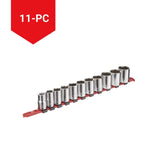1/2-in Drive 6 Pt. Socket Set, SAE, Nickel-Chrome Plating, 11-pc U2E9 - product image 3