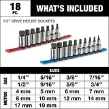 1/2-in Drive Hex Bit Socket Set, 18-pc A7M9 - product image 3