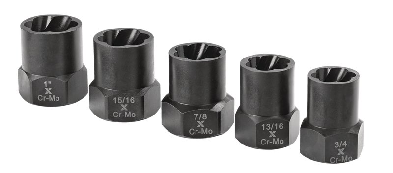 1/2-in Drive Impact Bolt & Nut Remover Set, 5-pc C4O9
