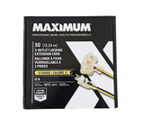 3-Outlet Locking Extension Cord, 50-ft, Yellow/Black E5A0 - product image 1