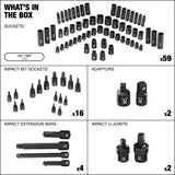 3/8-in & 1/2-in Drive Professional Grade Impact Socket Set, 83-pc, CRMO R0H1 - product image 4