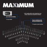 3/8-in & 1/2-in Drive Professional Grade Impact Socket Set, 83-pc, CRMO R0H1 - product image 5