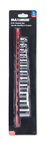 3/8-in Drive Regular Socket Set 12-pc, SAE, CRV, Nickel-Chrome Plating W6X5 - product image 2