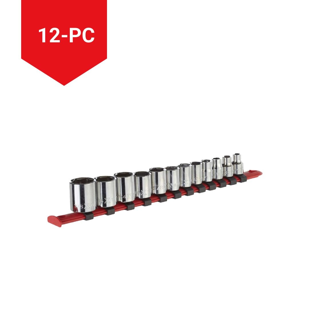 3/8-in Drive Regular Socket Set 12-pc, SAE, CRV, Nickel-Chrome Plating W6X5 - product image 3