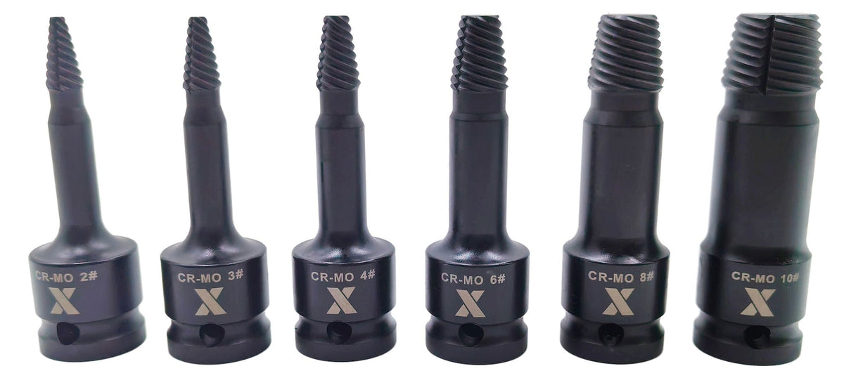 6 Piece 1/2" Drive Impact Screw Extractor Rail D6C5 - product image 4