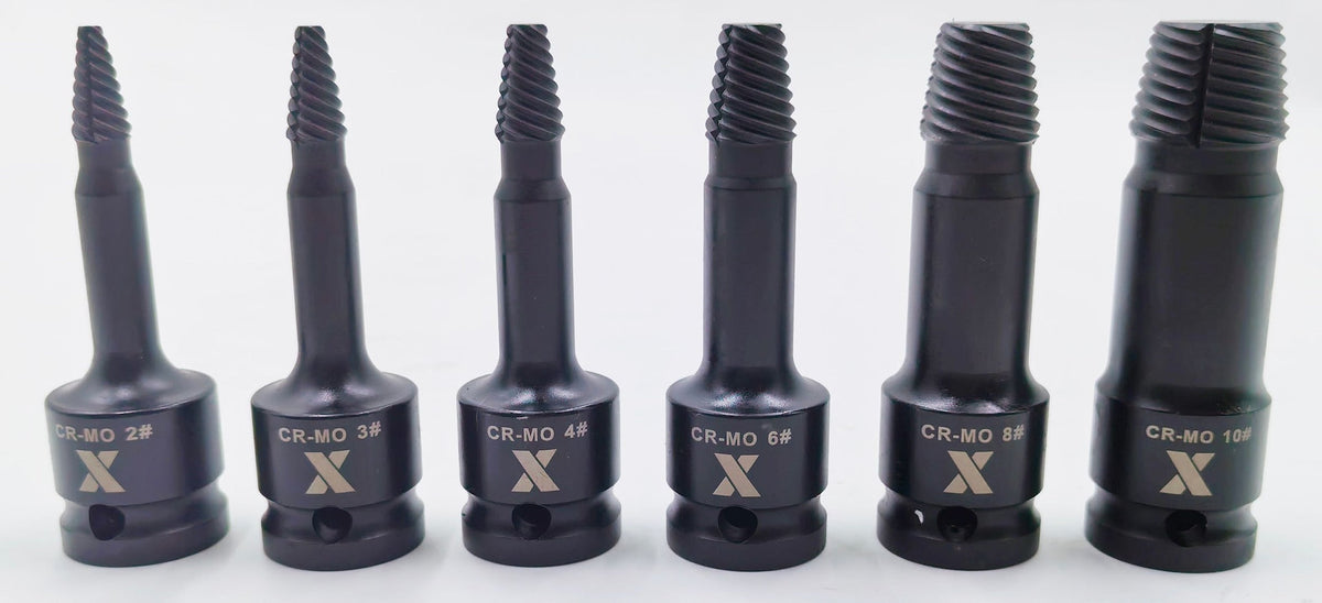 6 Piece 1/2" Drive Impact Screw Extractor Rail D6C5 - product image 6