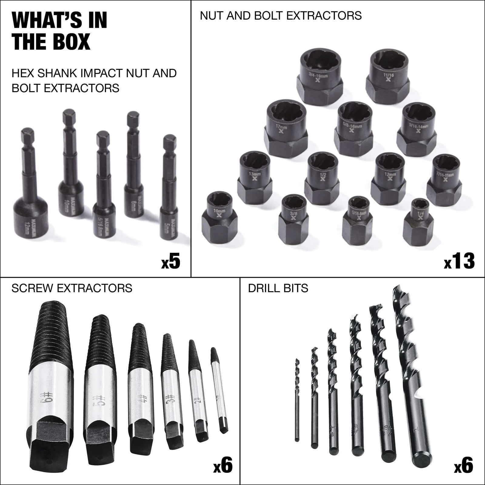 Bolt Remover Set, 30-pc, SAE/Metric D3F6 - product image 5
