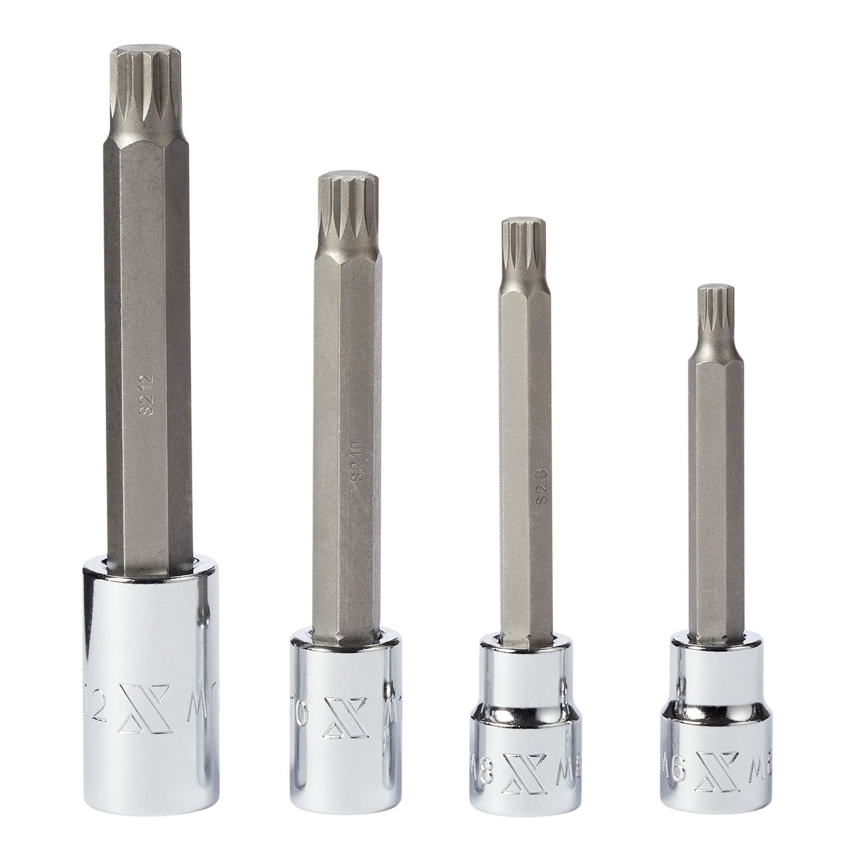 Extra Long Shank Triple Square Bit Socket Set, 4-pc X3Y8 - product image 1
