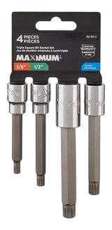 Extra Long Shank Triple Square Bit Socket Set, 4-pc X3Y8 - product image 3