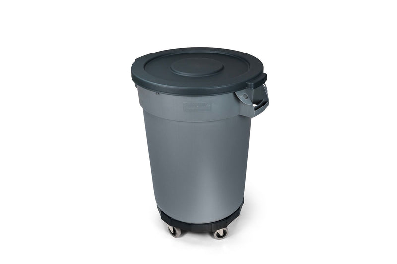 Universal Commercial Heavy-Duty Resin Garbage Can Dolly, Black N3S9