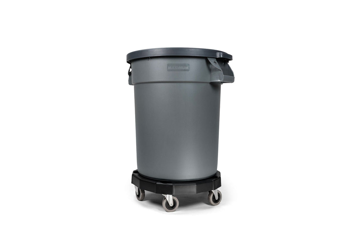 Universal Commercial Heavy-Duty Resin Garbage Can Dolly, Black N3S9 - product image 3