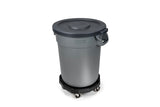 Universal Commercial Heavy-Duty Resin Garbage Can Dolly, Black N3S9 - product image 5