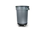 Universal Commercial Heavy-Duty Resin Garbage Can Dolly, Black N3S9 - product image 6