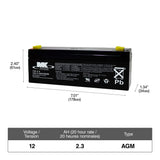 Battery 12-Volt 2.3 Ah SLA Battery, F1 Terminal Q4U7 - product image 4