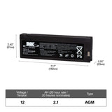 Battery 12-Volt 2.3 Ah SLA Battery T2Q5 - product image 1