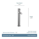 Align Single Handle High Arc Single Hole Bathroom Sink Faucet, WaterSense Certified, Brushed Nickel H6L2 - product image 2