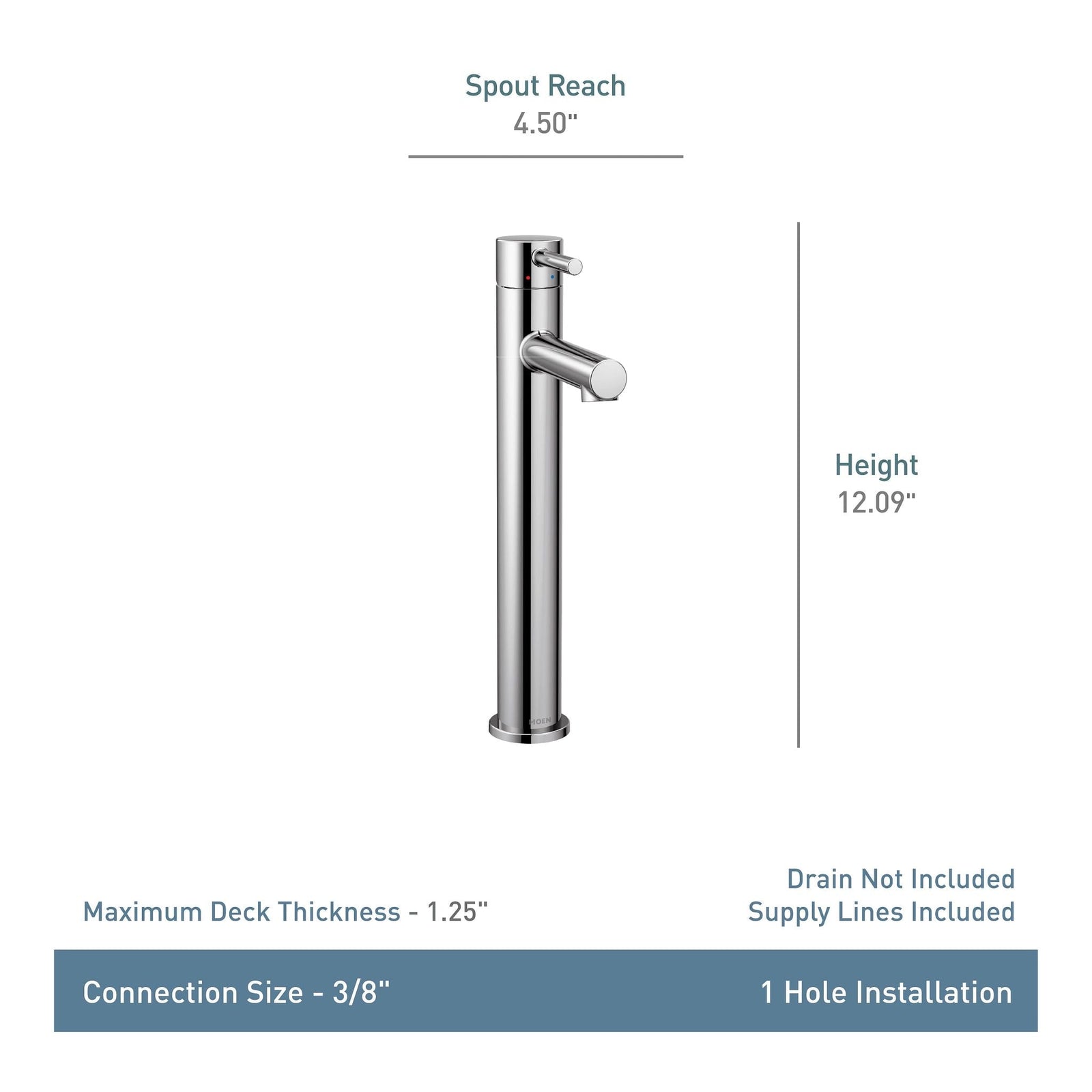 Align Single Handle High Arc Single Hole Bathroom Sink Faucet, WaterSense Certified, Brushed Nickel H6L2 - product image 2