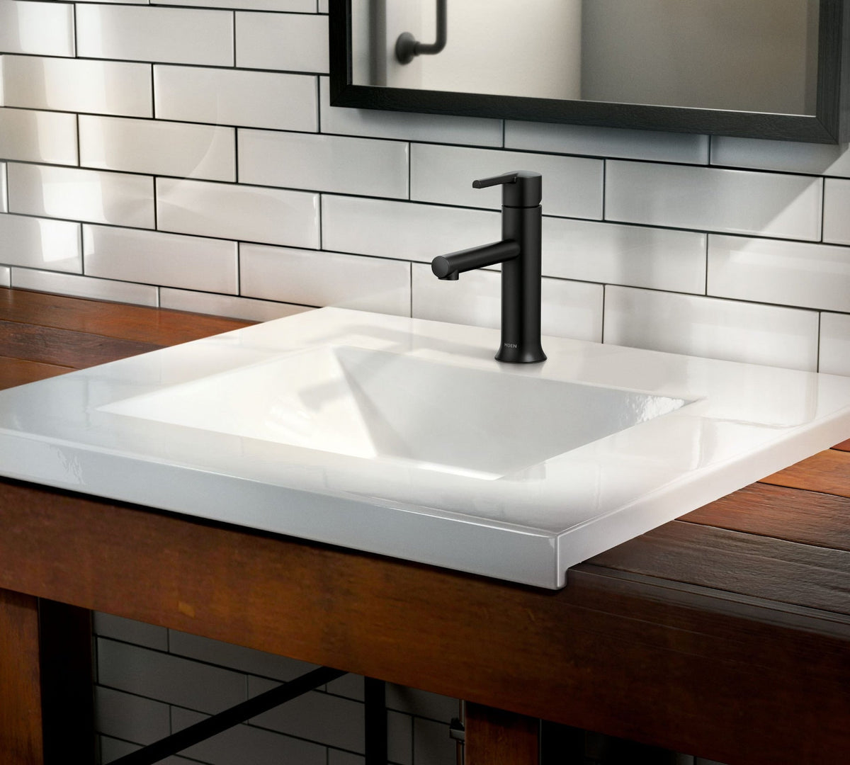 Arlys Single Handle Bathroom Faucet, Matte Black G5V2 - product image 5