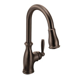 Brantford Single Handle High Arc Pull Down Kitchen Faucet with Power Clean, Oil Rubbed Bronze D7D0 - product image 1