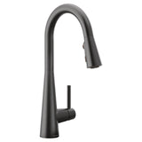 Sleek Single Handle High Arc Pull Down Sprayer Kitchen Faucet with Power Boost, Matte Black B3R8 - product image 1