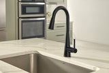 Sleek Single Handle High Arc Pull Down Sprayer Kitchen Faucet with Power Boost, Matte Black B3R8 - product image 3
