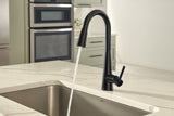 Sleek Single Handle High Arc Pull Down Sprayer Kitchen Faucet with Power Boost, Matte Black B3R8 - product image 4