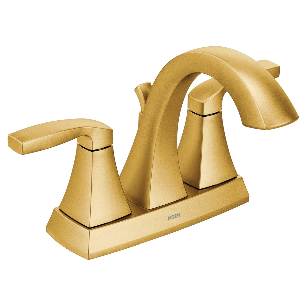 Voss Double Handle 4-in Centerset Bathroom Sink Faucet, WaterSense Certified, Brushed Gold A1L3 - product image 1