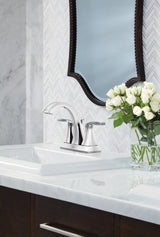 Voss Double Handle High Arc 4-in Centerset Bathroom Sink Faucet, Chrome X6A5 - product image 2